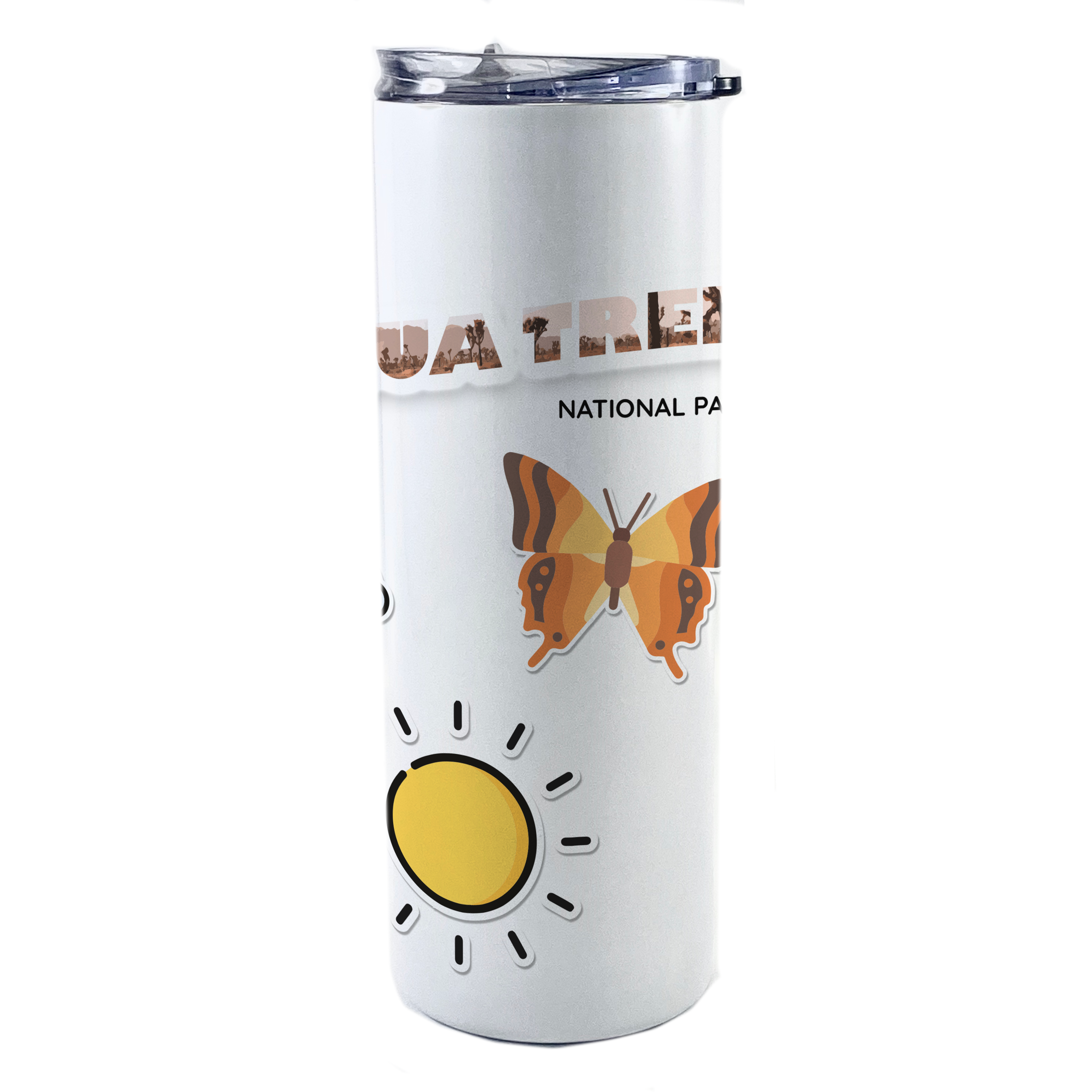 Vacation Collection (National Park - Joshua Tree) 20 Oz Stainless Steel Travel Tumbler with Straw