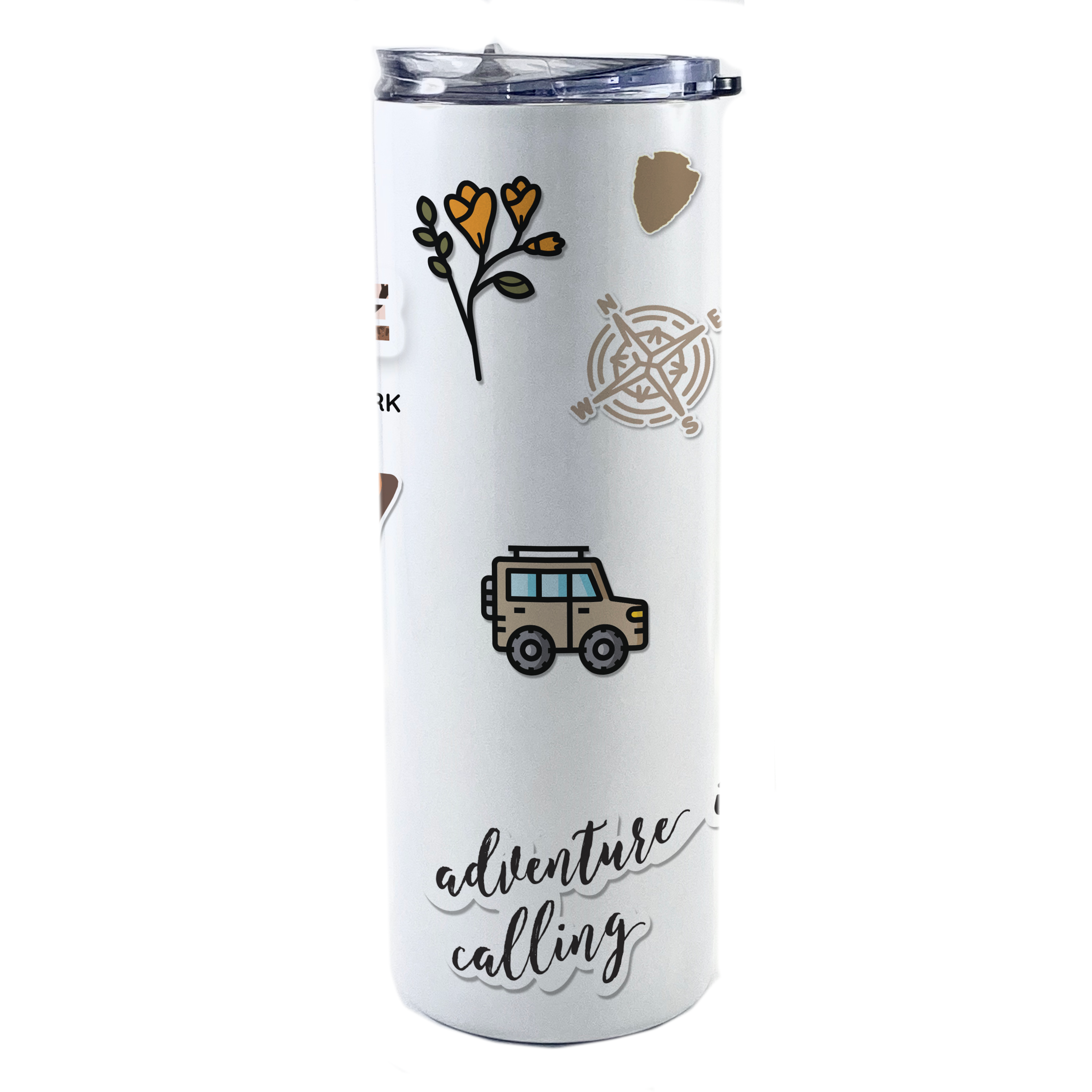 Vacation Collection (National Park - Joshua Tree) 20 Oz Stainless Steel Travel Tumbler with Straw