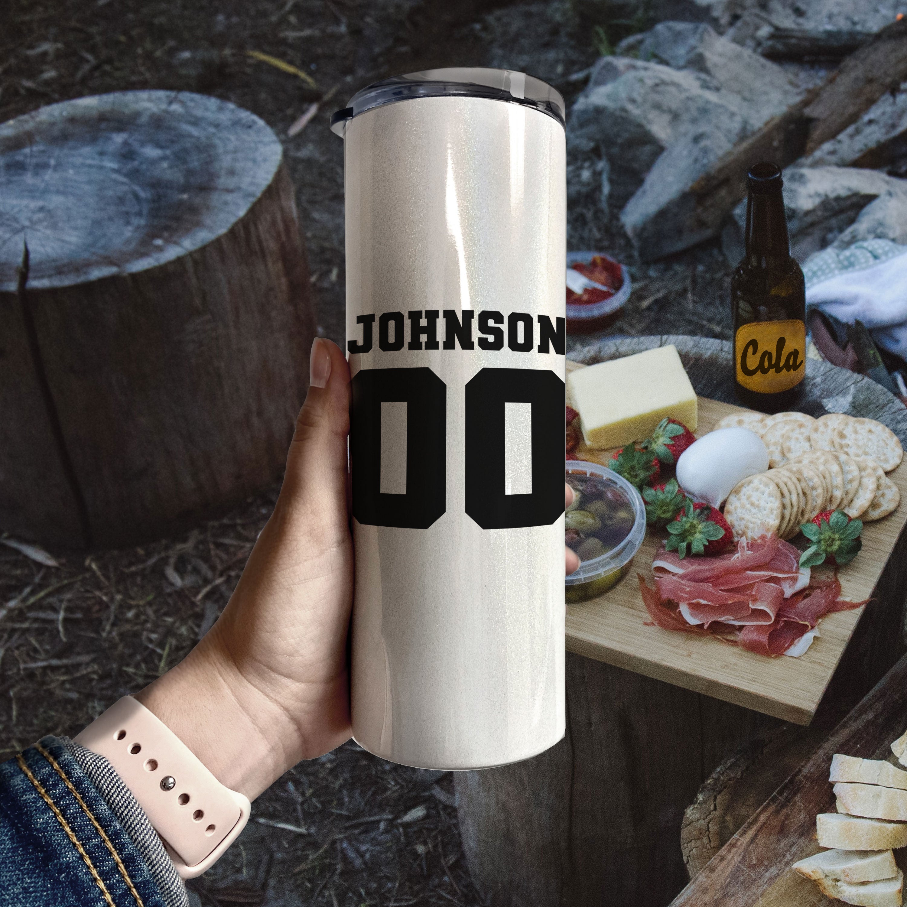 Sports Collection (Soccer Mom - Personalized) 20 Oz Stainless Steel Travel Tumbler with Straw