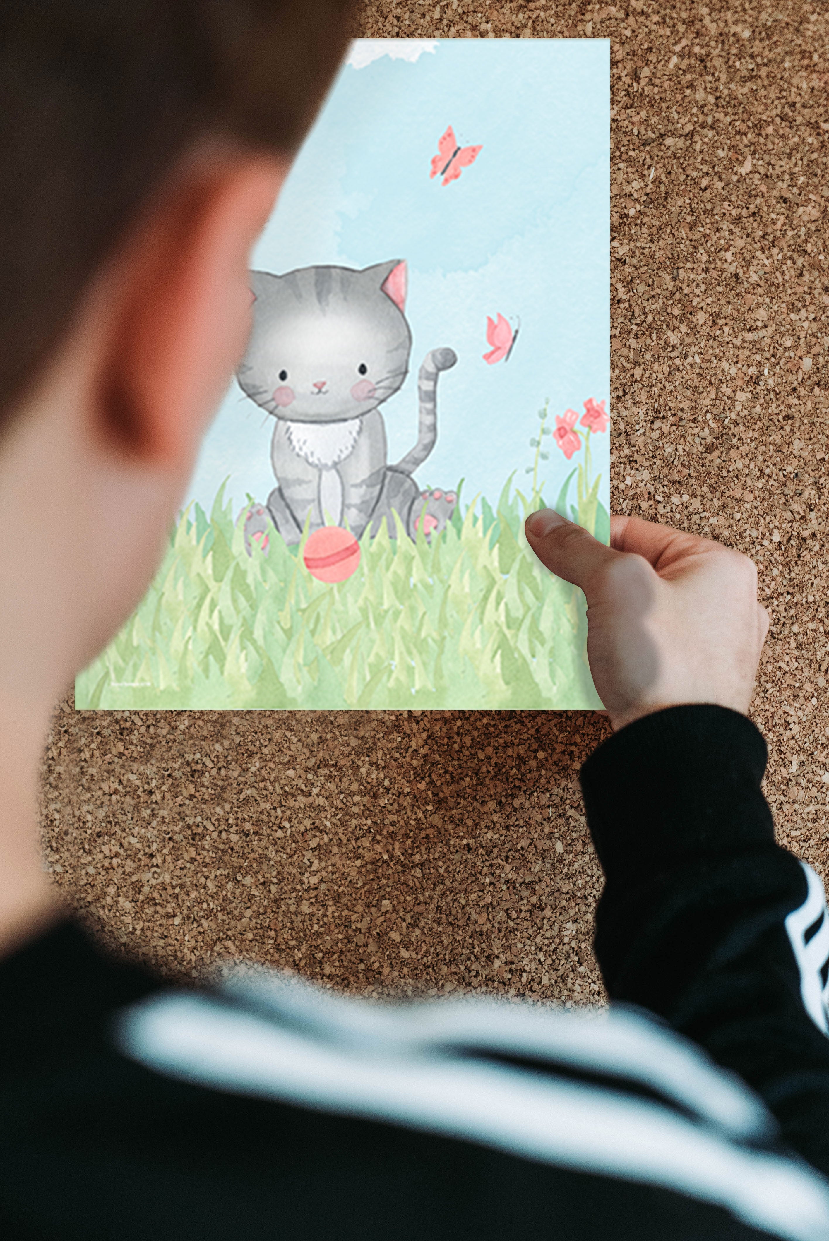 Kids Collection (Kittens and Butterflies) TrendyPrint™ Wall Art Set of Four