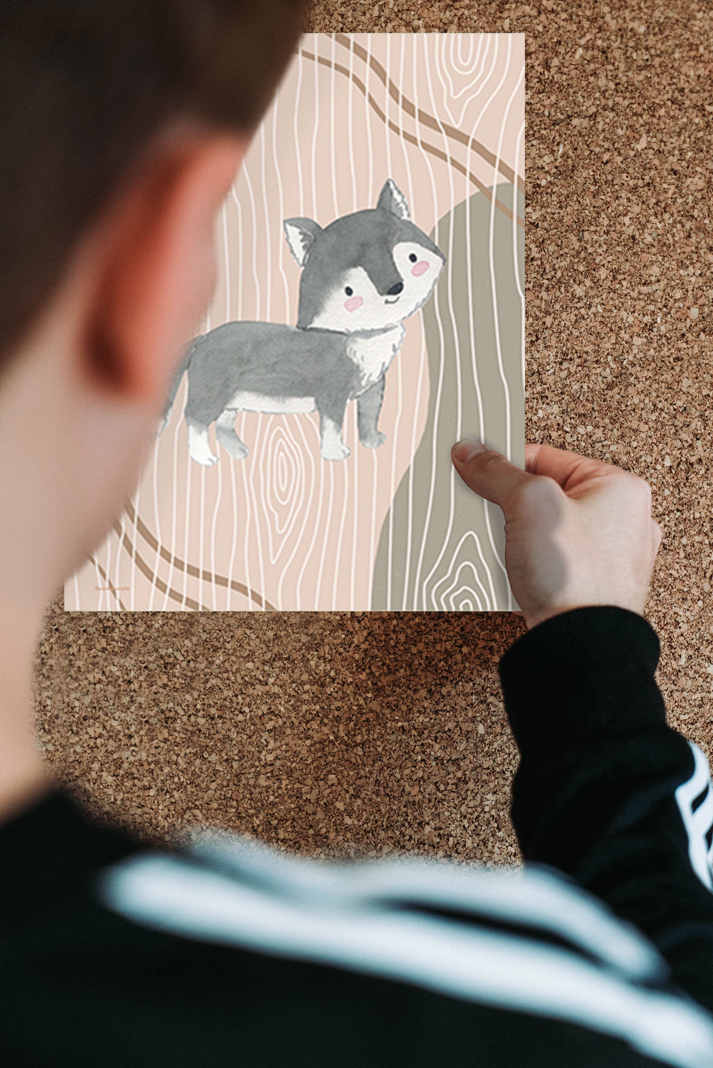 Kids Collection (Boho Woodland Animals) TrendyPrint™ Wall Art Set of Four