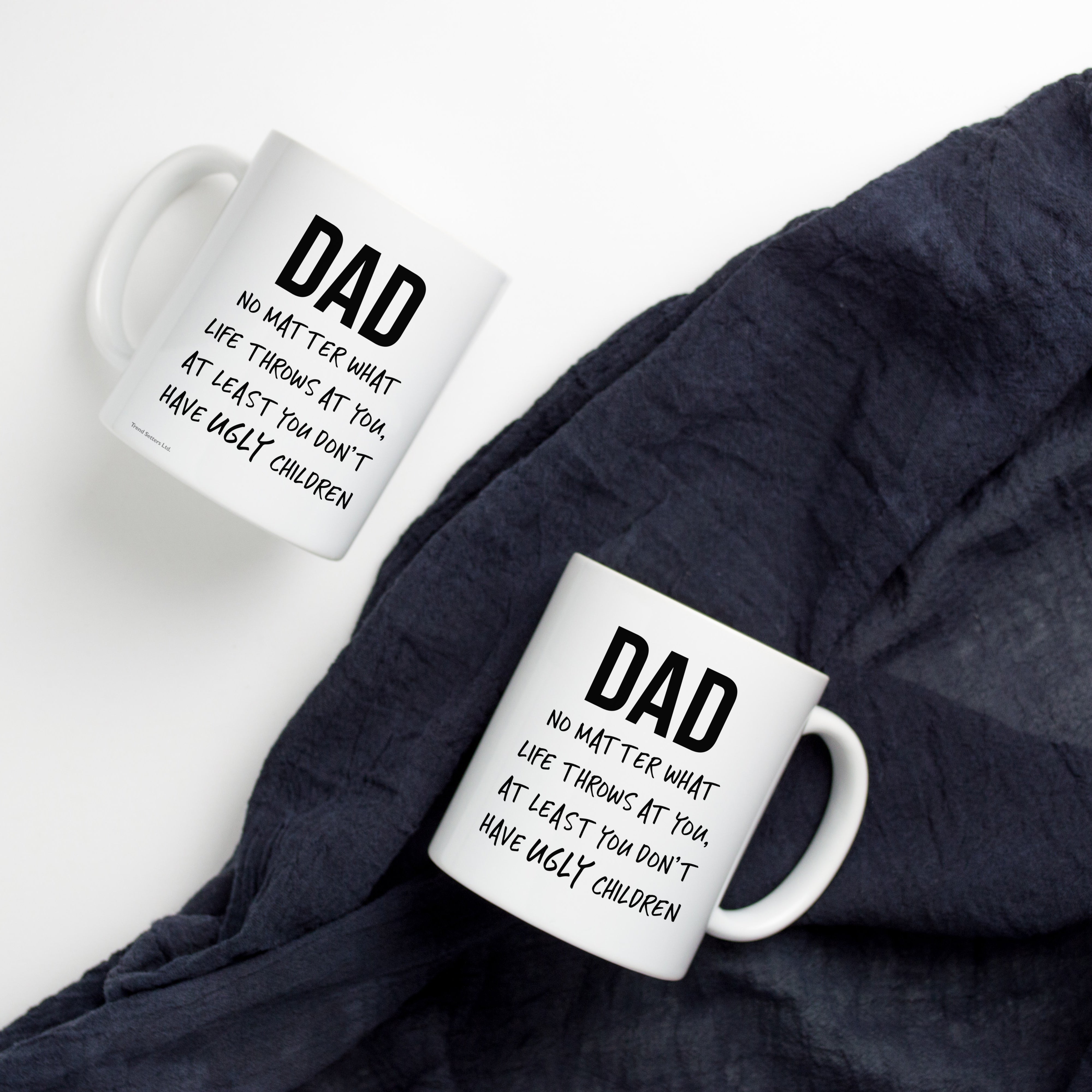 Parents Collection (Father's Day - No Ugly Children) 11 oz White Ceramic Mug