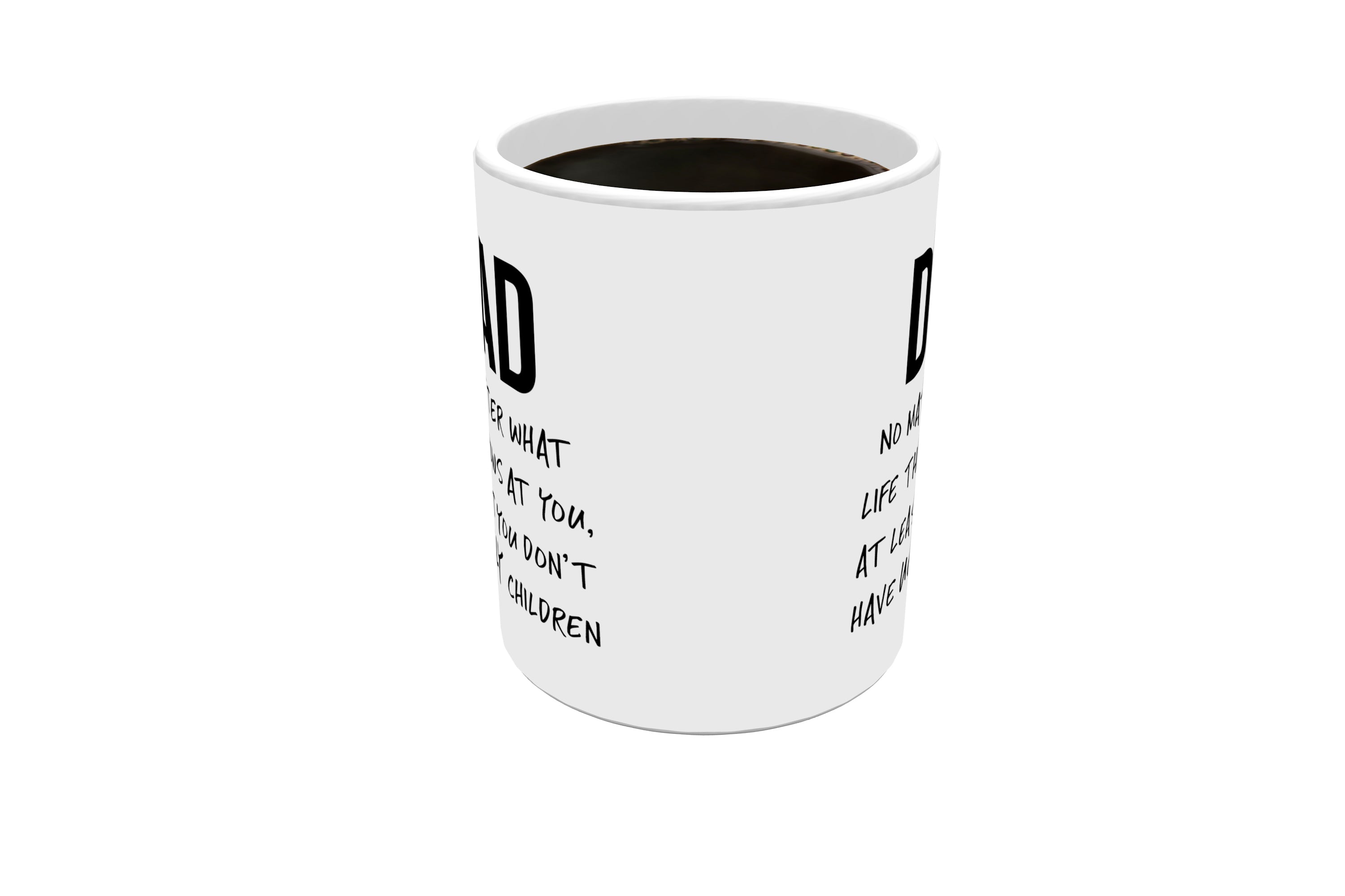 Parents Collection (Father's Day - No Ugly Children) 11 oz White Ceramic Mug
