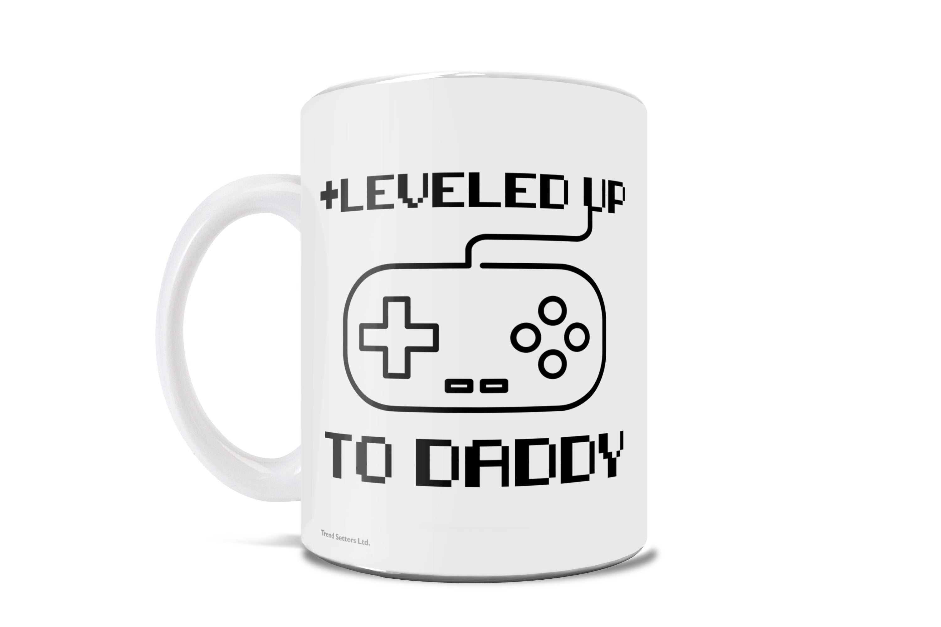 Parents Collection (Leveled Up To Daddy) 11 oz White Ceramic Mug